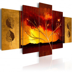 Tablou canvas 5 piese - Vantul oriental - 200 x 100 cm foto