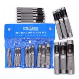 Set 12 dornuri, perforatoare pentru gaurire 3-19mm, Kraft