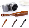 Curea de Mana Piele PU Aparate Foto Mirrorless/Compacte Sony/Fujifilm/Panasonic (A7/A6000/X100/LX7/GX7). Maro/Negru