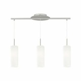 Cumpara ieftin Lustra EGLO Troy3, 3xE27, Alb, Ajustabila, Design Modern, Sticla Satinata, Metal, 180W, Birou, Living, Dormitor