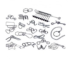 Set puzzle Brain Twister 20 jocuri din Metal, pentru copii si adolescenti, 429CUB-1