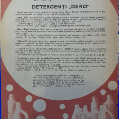 1985 Reclamă detergenti romanesti DERO comunism 24x16 cm epoca aur industrie