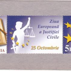 ROMANIA 2011-ZIUA EUROPEANA A JUSTITIEI CIVILE, DOUA SERII+VINIETA, MNH-LP 1920