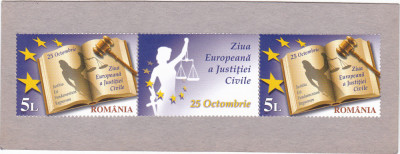 ROMANIA 2011-ZIUA EUROPEANA A JUSTITIEI CIVILE, DOUA SERII+VINIETA, MNH-LP 1920 foto