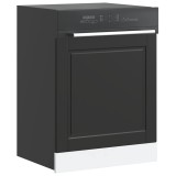 vidaXL Panou pentru mașină de spălat vase &bdquo;Porto&rdquo; Negru lemn prelucrat