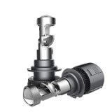 Set 2 bec H11, 12V, 10000 de lumeni, 80 de wati, cu cooler pentru racire, argintiu