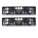 Set 2 Suporti Numar Inmatriculare Auto - Diverse Marci, Compatibil Romania