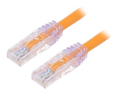 Patch cord UTP 6a Cu PVC portocaliu 3m foto