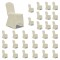 Huse de scaun elastice, 30 buc., crem - 1