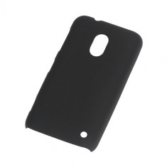 Husa tip capac plastic cauciucat mat neagra pentru Nokia Lumia 620