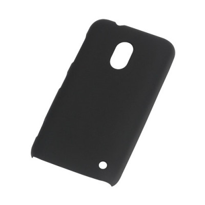 Husa tip capac plastic cauciucat mat neagra pentru Nokia Lumia 620 foto