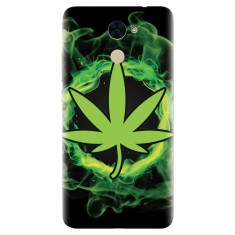 Husa silicon pentru Huawei Enjoy 7 Plus, GreenFlames