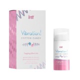 Gel pentru stimulare si excitare INTT Vibration! COTTON CANDY , cu efect de incalzire, ALB, Unisex, 15 ml