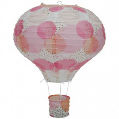 Lampion model aer cald balon 37 x 50 cm diverse culori Culoare Ro?u-Roz foto