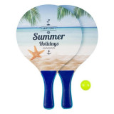 Set palete tenis pentru plaja,summer holidays,lemn,38x24 cm, Oem