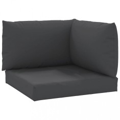 Perne de canapea din paleti, 3 buc., negru, material textil