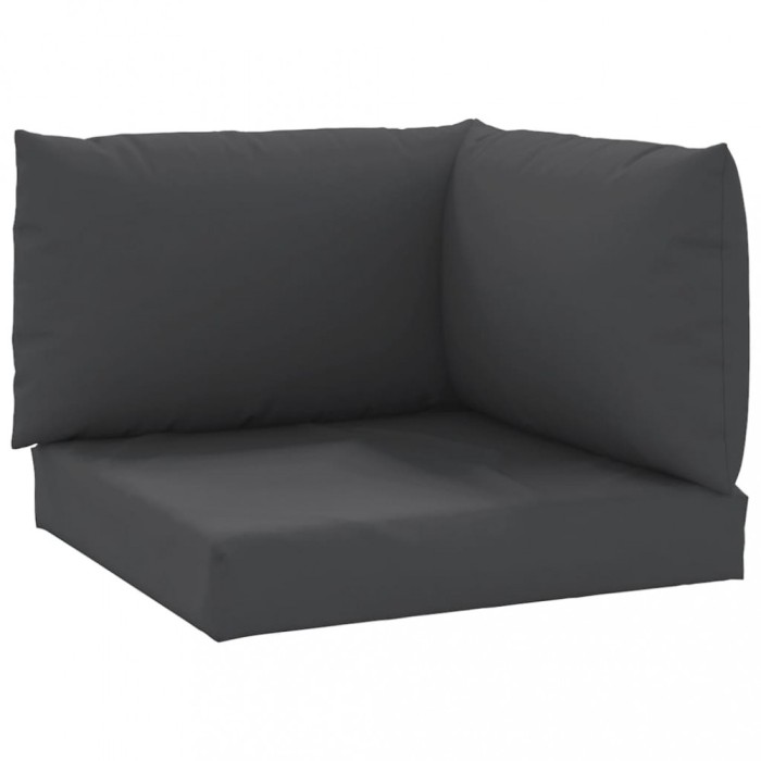 Perne de canapea din paleti, 3 buc., negru, material textil