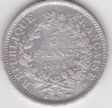 Franta 5 Francs franci 1848, Europa, Argint