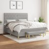 VidaXL Pat continental, gri deschis, 180x200 cm, material textil 3137413