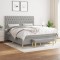vidaXL Pat continental, gri deschis, 180x200 cm, material textil 3137413