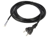 Cablu Alimentare PUR 4m 2x1mm2 230V 10A Negru
