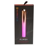 Stimulator clitoris NU SENSUELLE Aluminum Rumba, cu funcție de &icirc;ncălzire, 12 funcții de vibrație, roz