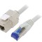 Prelungitor RJ45 Cat6a S/FTP Gri 2m