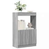 VidaXL Dulap &icirc;nalt, gri sonoma, 63x33x100 cm, lemn prelucrat