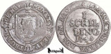 1745, 1 Schilling - orașul Z&uuml;rich - cantonul Z&uuml;rich - Confederația Elvețiană, Europa