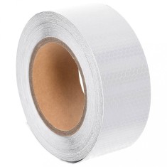 vidaXL Banda reflectorizantă, alb, 5 cm x 20 m, PVC