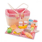 Cos de picnic cu accesorii din lemn - Joc de rol, New Classic Toys