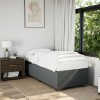 VidaXL Cadru de pat fără saltea, gri închis, 90x200 cm, textil