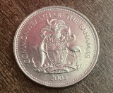 C50 - Moneda foarte veche - Bahamas - 20 centi - 2005, America de Nord
