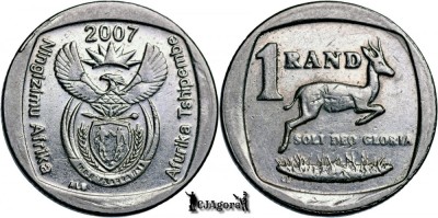 2007, 1 Rand (Hern# Ng20) - Africa de Sud foto