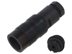 Conector BINDER M16 mufă mamă 14 pini 3A 60V cod 09 0452 70 14 pentru lipire cablu