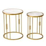 Cumpara ieftin Set 2 masute laterale Emiliane Pako World Auriu 41x41x54 cm