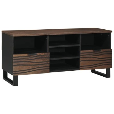 vidaXL Cabinet TV cu sertar Maro 100 x 33 x 46 cm Lemn masiv de mango foto