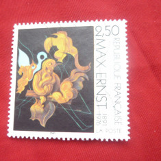 Serie 1 valoare Franta 1991 - Pictura Max Ernst ,stampilat
