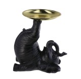 Cumpara ieftin Figurina Elefant polirasina neagra aurie 18,5 x 12 x 18,5 cm