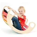Cumpara ieftin Balansoar rocker lemn ProCart multicolor 81x42.5x38 cm multifunctional, placa echilibru, joc Montessori