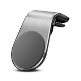 Suport de telefon, flippy, pentru ventilatie, din abs si magnet, 3.8 x 3.7 x 6.2 cm, universala, argintiu