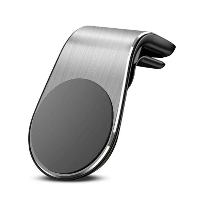 Suport de telefon, flippy, pentru ventilatie, din abs si magnet, 3.8 x 3.7 x 6.2 cm, universala, argintiu foto