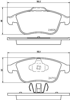 Placute frana Renault Grand Scenic 3 (Jz0/1), Laguna 3 (Bt0/1), Laguna Cupe (Dt0/1), Megane 3 Grandtour (Kz0/1), Scenic 3 (Jz0/1) SRLine parte montar foto