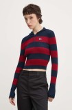 Tommy Jeans pulover femei, culoarea albastru marin, DW0DW18679