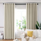 Cumpara ieftin Set draperie din catifea blackout cu inele crom, Madison, 150x260 cm, densitate 700 g/ml, Winter White, 2 buc