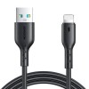 Cablu de incarcare rapida si transfer date, USB-A la Lightning, lungime 1 m, 480 Mbps, negru, Dactylion