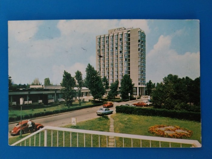CPIB 23342 CARTE POSTALA - EFORIE NORD. HOTEL &quot;STEAUA DE MARE&quot;, AUTOTURISM, CIRCULATA, 1979, STAMPILE, TIMBRU