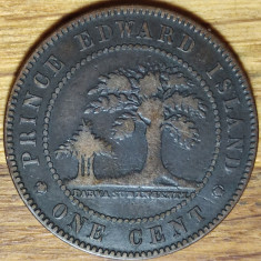 Canada provincii -raritate- 1 cent 1871 Prince Edward Island - Victoria tanara!