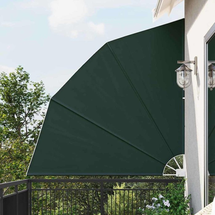 vidaXL Ecran de intimitate pentru balcon Verde &icirc;nchis 210 x 210 cm
