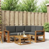 vidaXL Set de canapele de exterior cu pernă 5 pcs Natural și Antracit 3366365